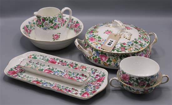 Crown Staffordshire flowers dinner set